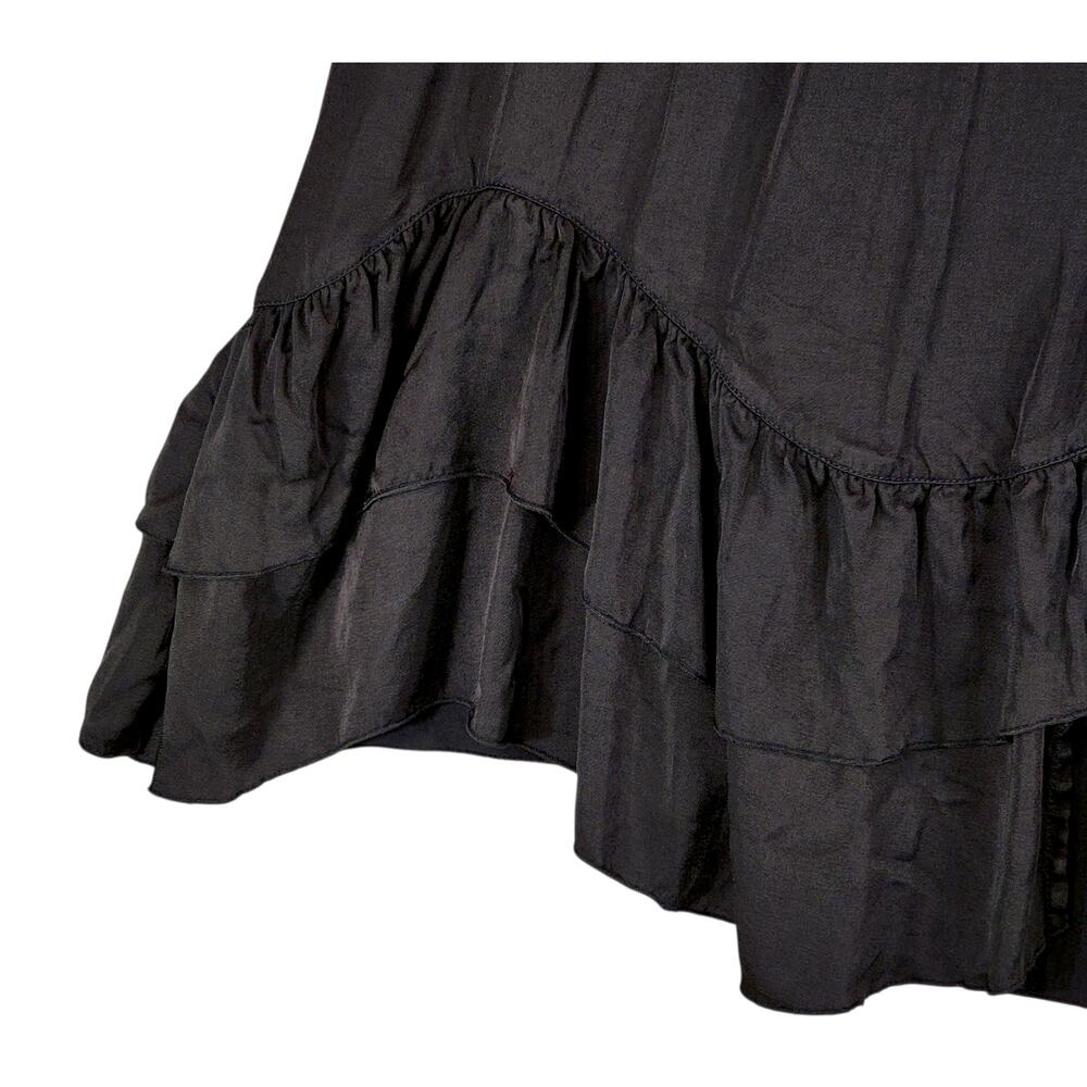 Chic Black Ruffle Midi Skirt - Picture 10 of 13